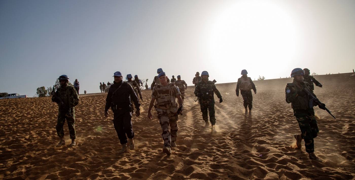 FN's fredsbevarende styrke MINUSMA i Mali i 2015. Foto: UN Photo/Marco Dormino.